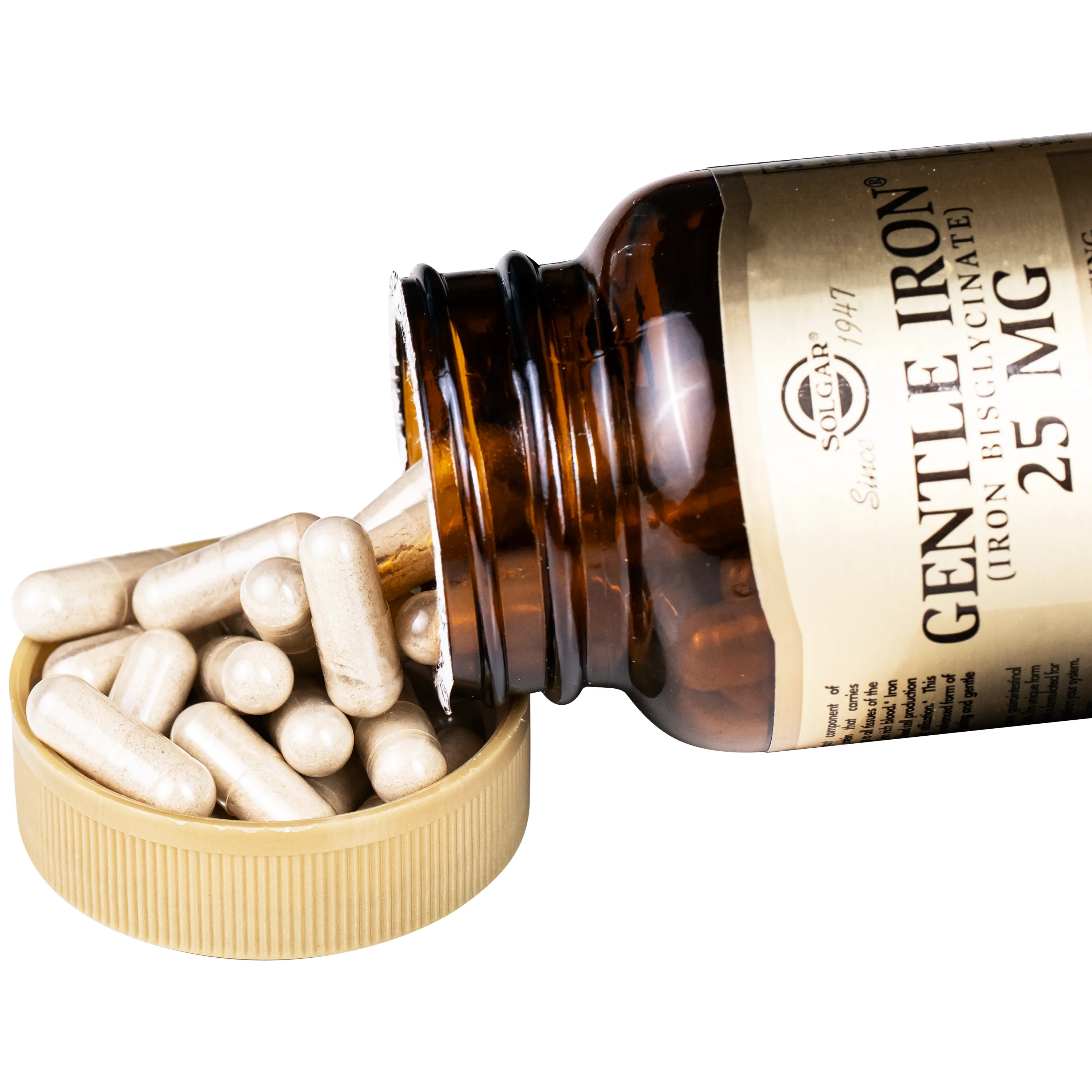 Hình ảnh Viên uống hỗ trợ quá trình sản sinh hồng cầu Gentle Iron (Iron Bisglycinate) 25 mg Solgar (90 viên)