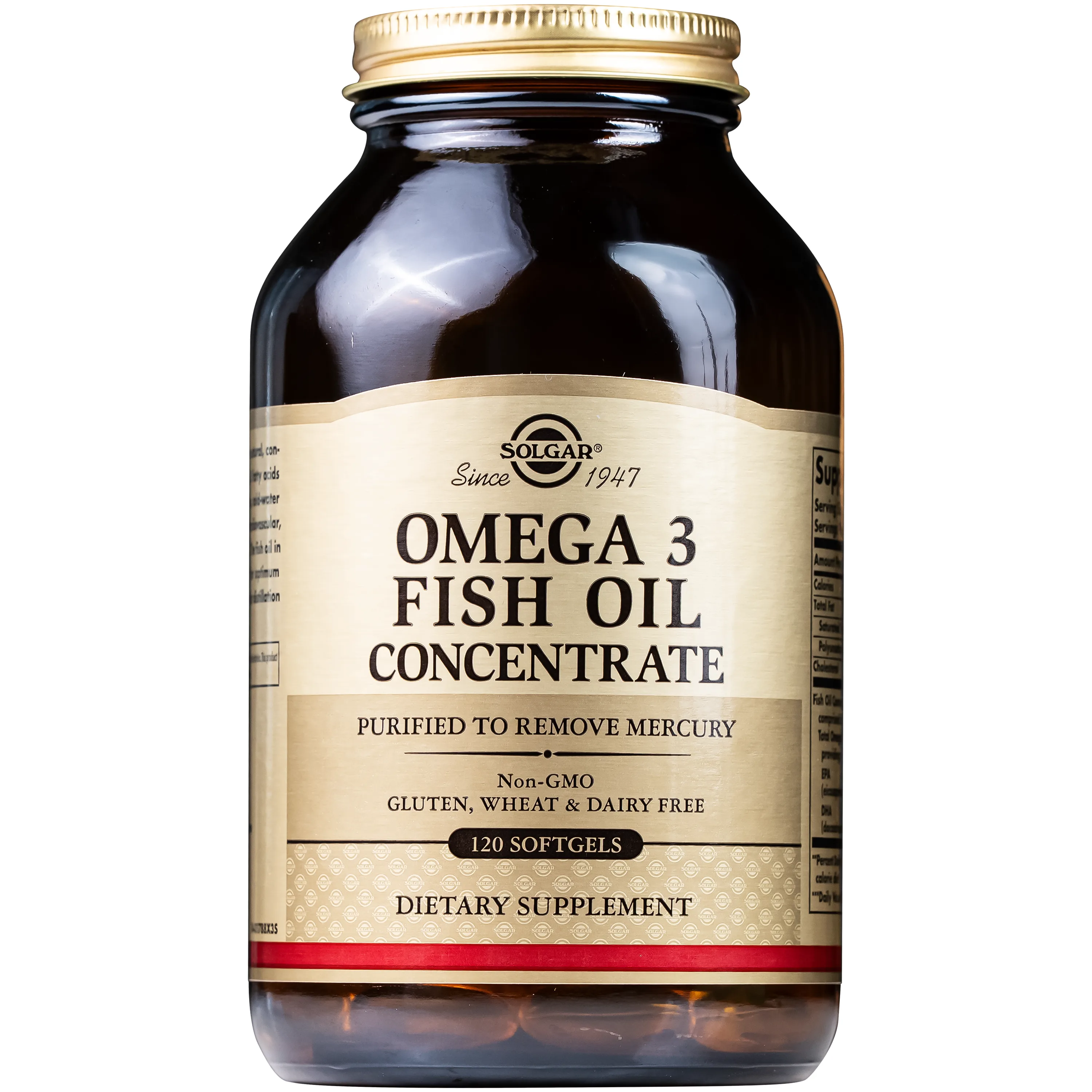 Hình ảnh Viên uống hỗ trợ bổ sung dưỡng chất cho não bộ Omega 3 Fish Oil Concentrate Solgar (120 viên)