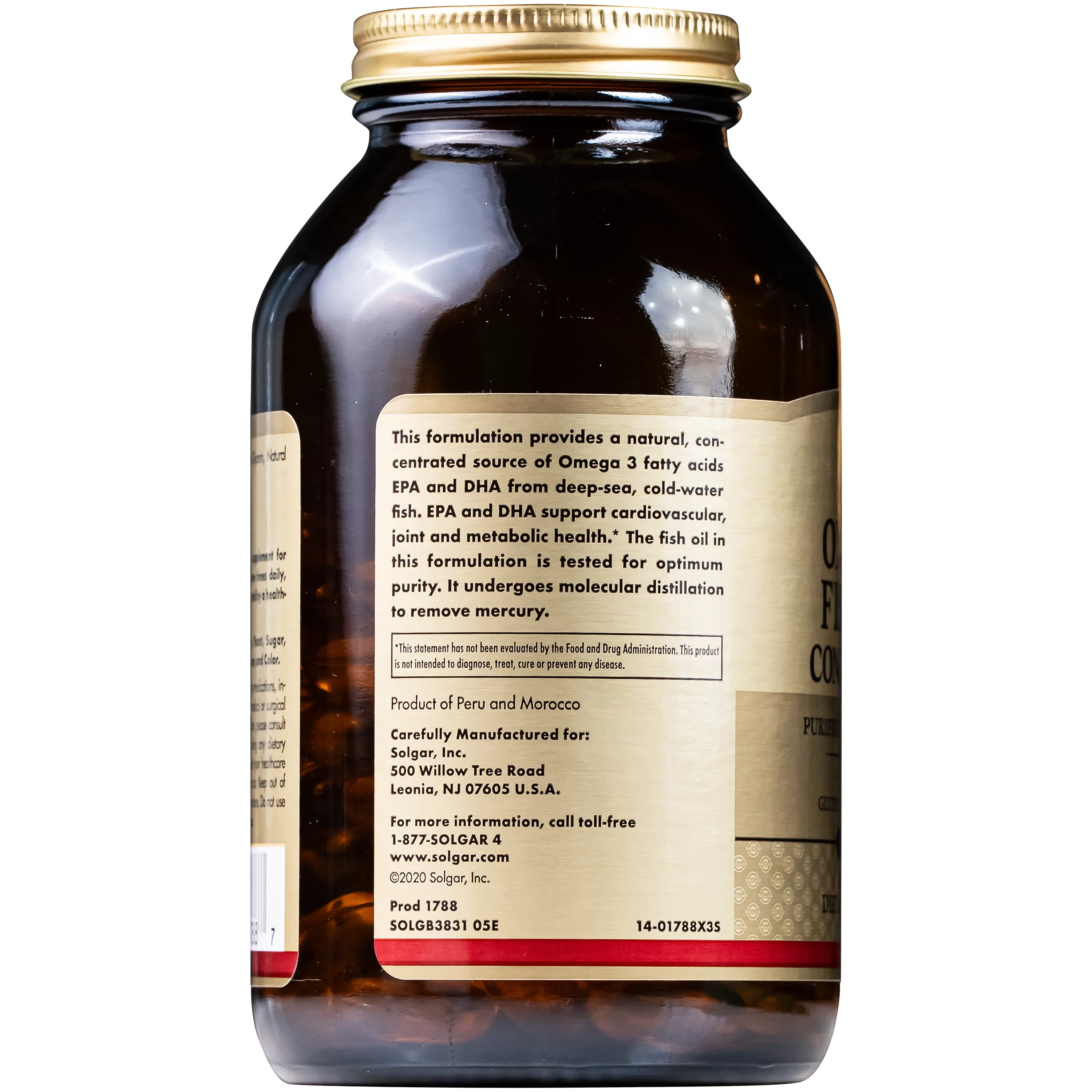 Hình ảnh Viên uống hỗ trợ bổ sung dưỡng chất cho não bộ Omega 3 Fish Oil Concentrate Solgar (120 viên)