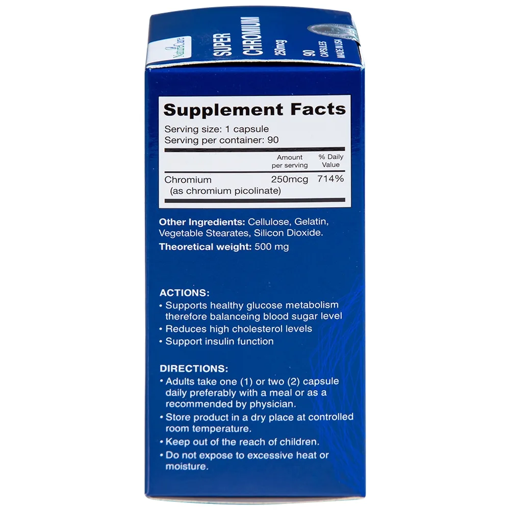 Hình ảnh Viên uống Super Chromium 250mcg NatureCare cân bằng đường huyết, giảm cholesterol (90 viên)