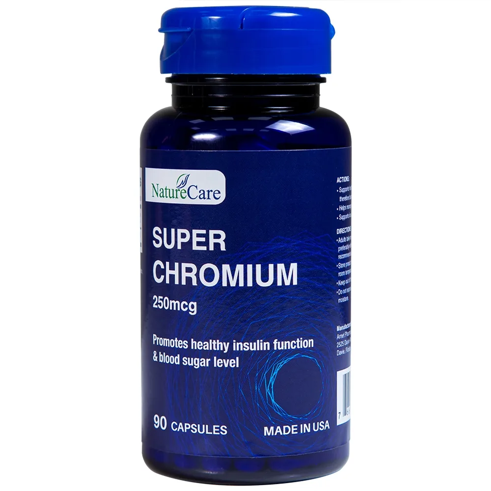 Hình ảnh Viên uống Super Chromium 250mcg NatureCare cân bằng đường huyết, giảm cholesterol (90 viên)