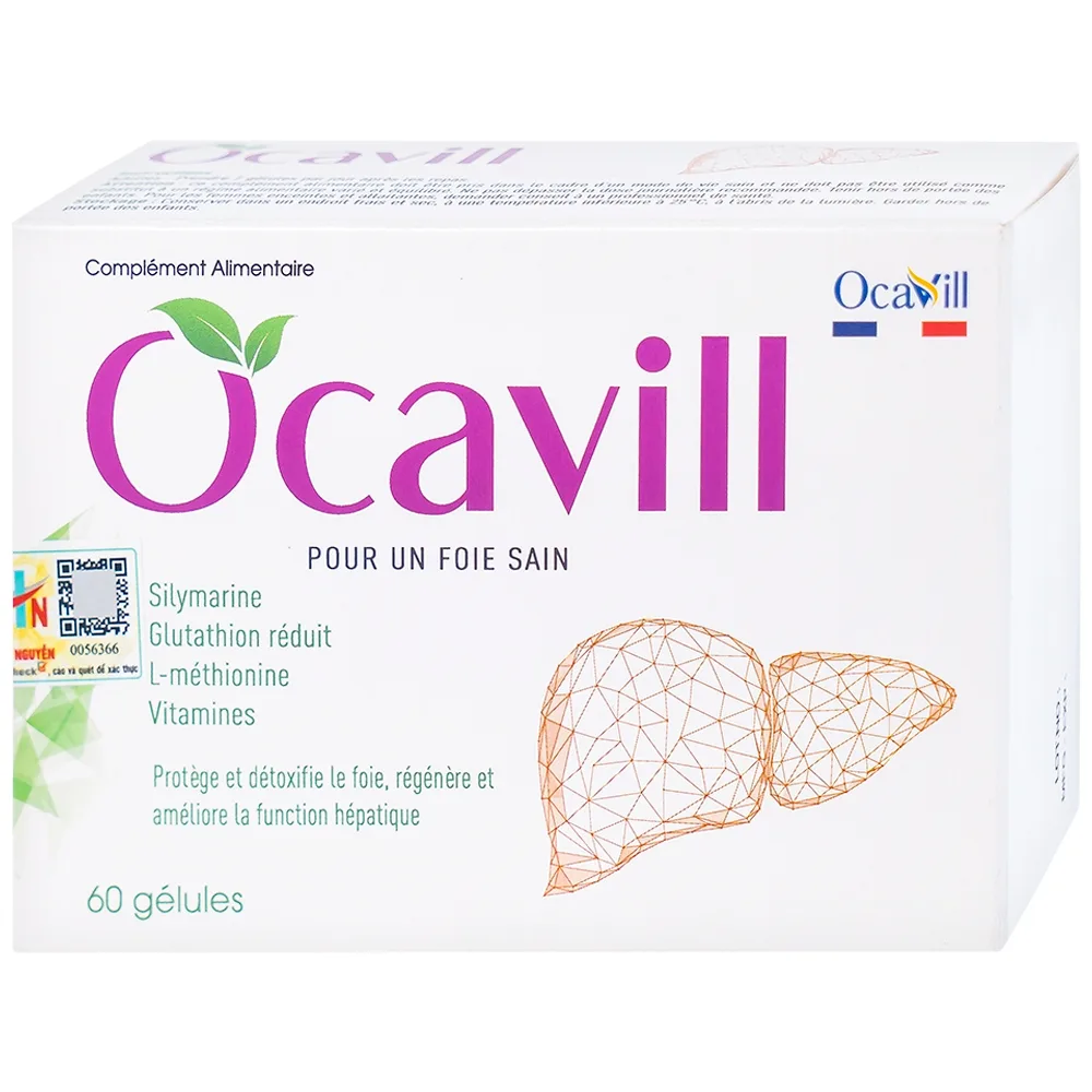 Hình ảnh Viên uống Ocavill hỗ trợ tăng cường chức năng gan, giải độc gan, bảo vệ gan (4 vỉ x 15 viên)