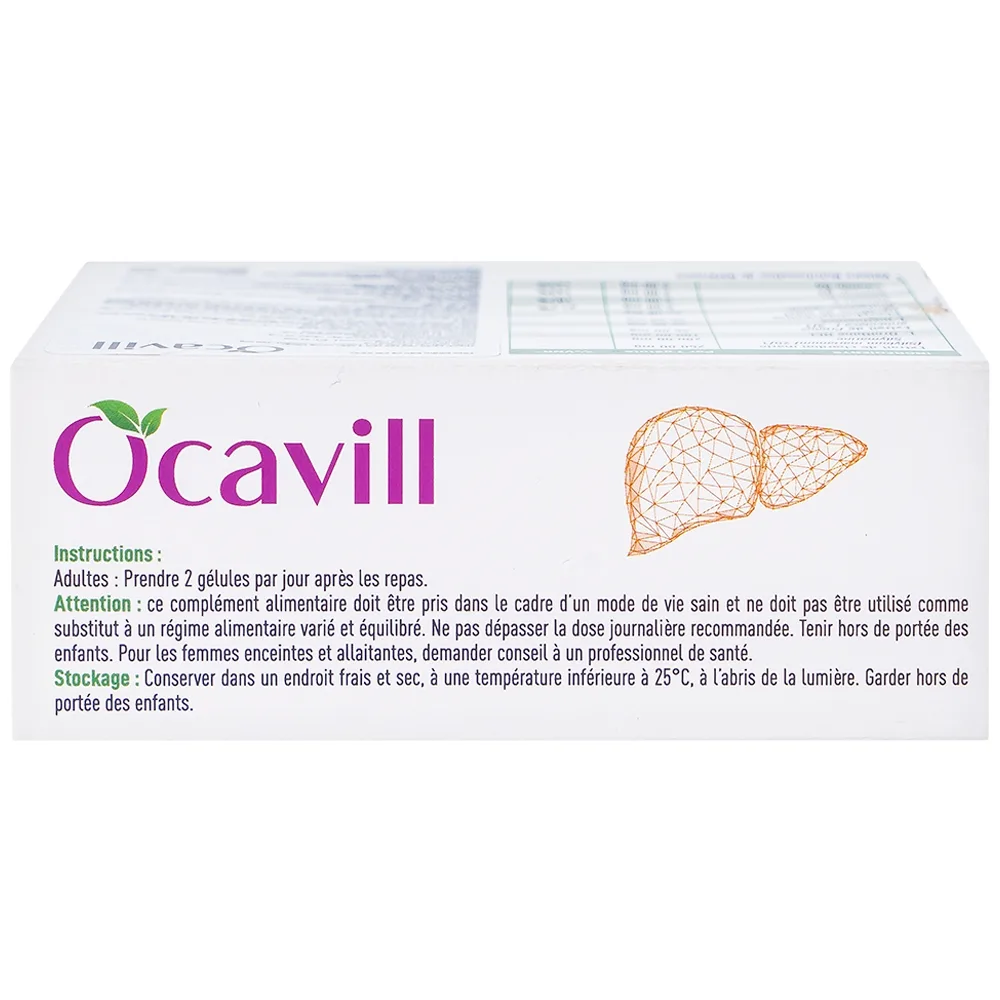Hình ảnh Viên uống Ocavill hỗ trợ tăng cường chức năng gan, giải độc gan, bảo vệ gan (4 vỉ x 15 viên)