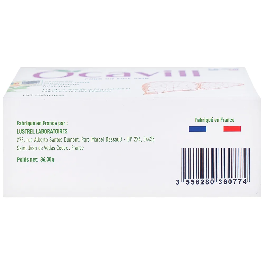 Hình ảnh Viên uống Ocavill hỗ trợ tăng cường chức năng gan, giải độc gan, bảo vệ gan (4 vỉ x 15 viên)