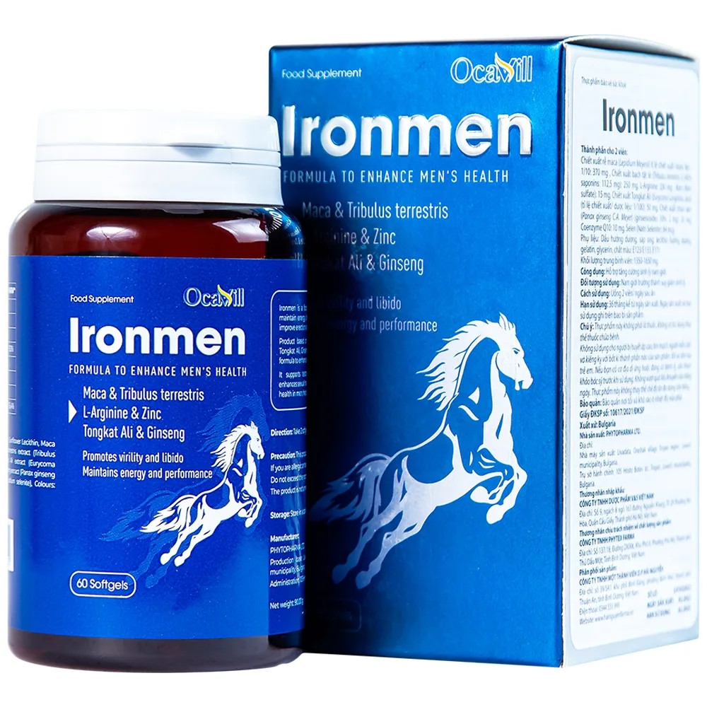 Hình ảnh Viên uống Ironmen Ocavill hỗ trợ tăng cường sinh lý nam giới (60 viên)