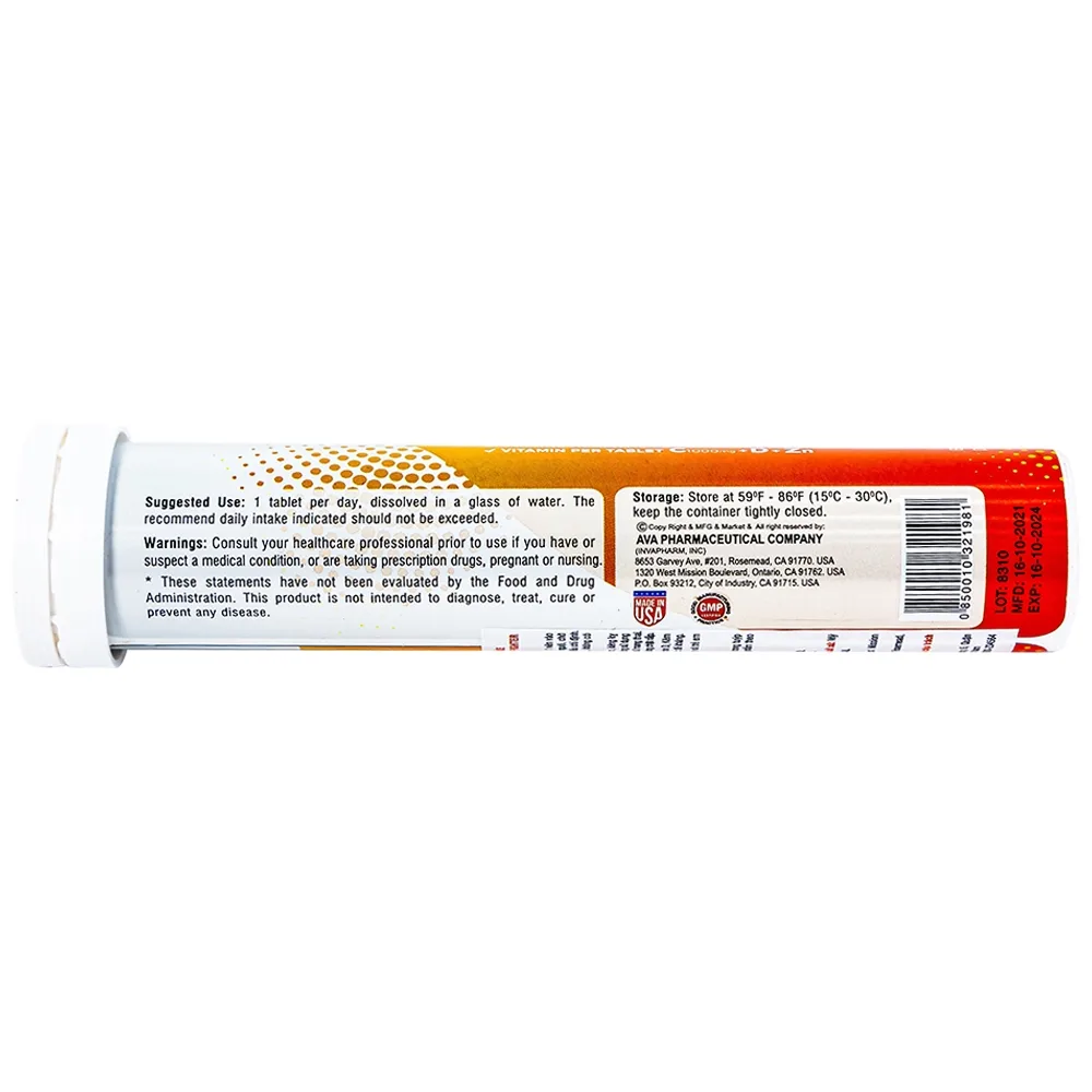 Hình ảnh Viên sủi Optimax Immunity Booster Vid-Fighter tăng cường sức đề kháng cho cơ thể (20 viên)