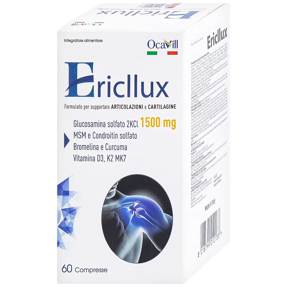 Hình ảnh Viên uống Ericllux Ocavill hỗ trợ tăng tiết dịch khớp, giúp khớp vận động linh hoạt (60 viên)