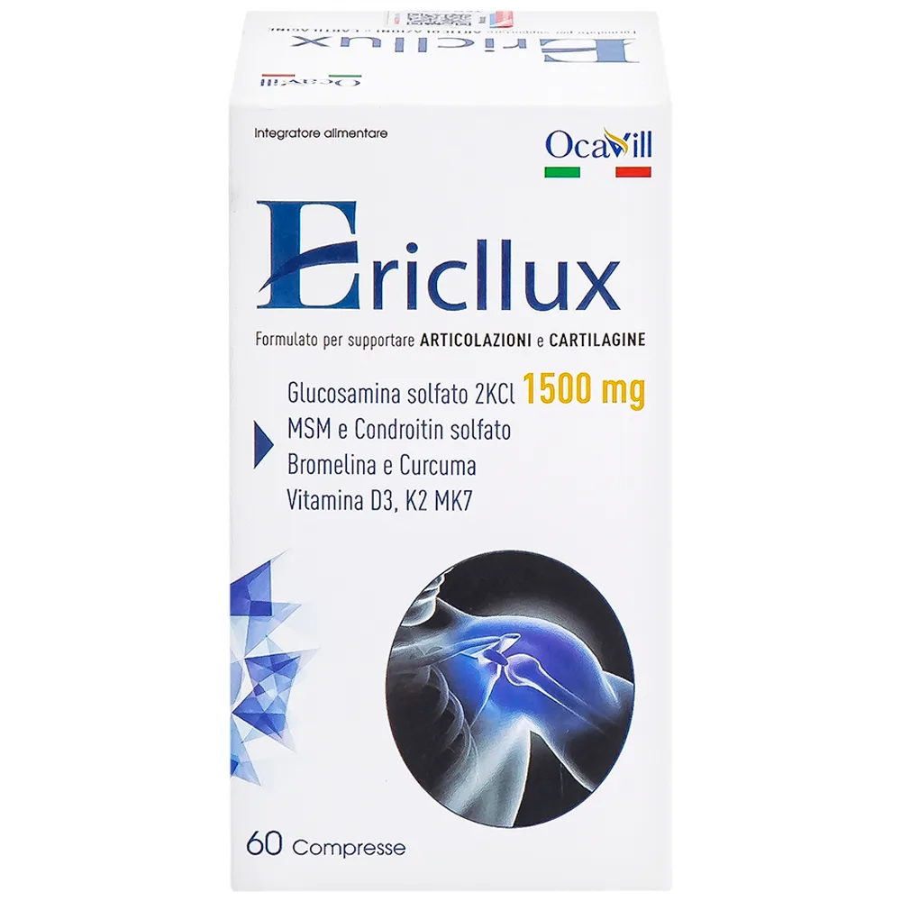 Hình ảnh Viên uống Ericllux Ocavill hỗ trợ tăng tiết dịch khớp, giúp khớp vận động linh hoạt (60 viên)