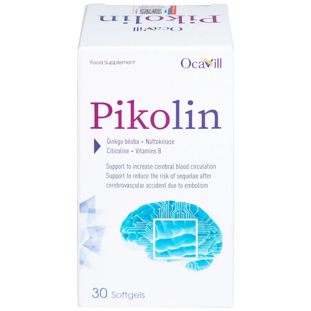 Hình ảnh Viên uống Pikolin Ocavill hỗ trợ tăng tuần hoàn máu não (30 viên)