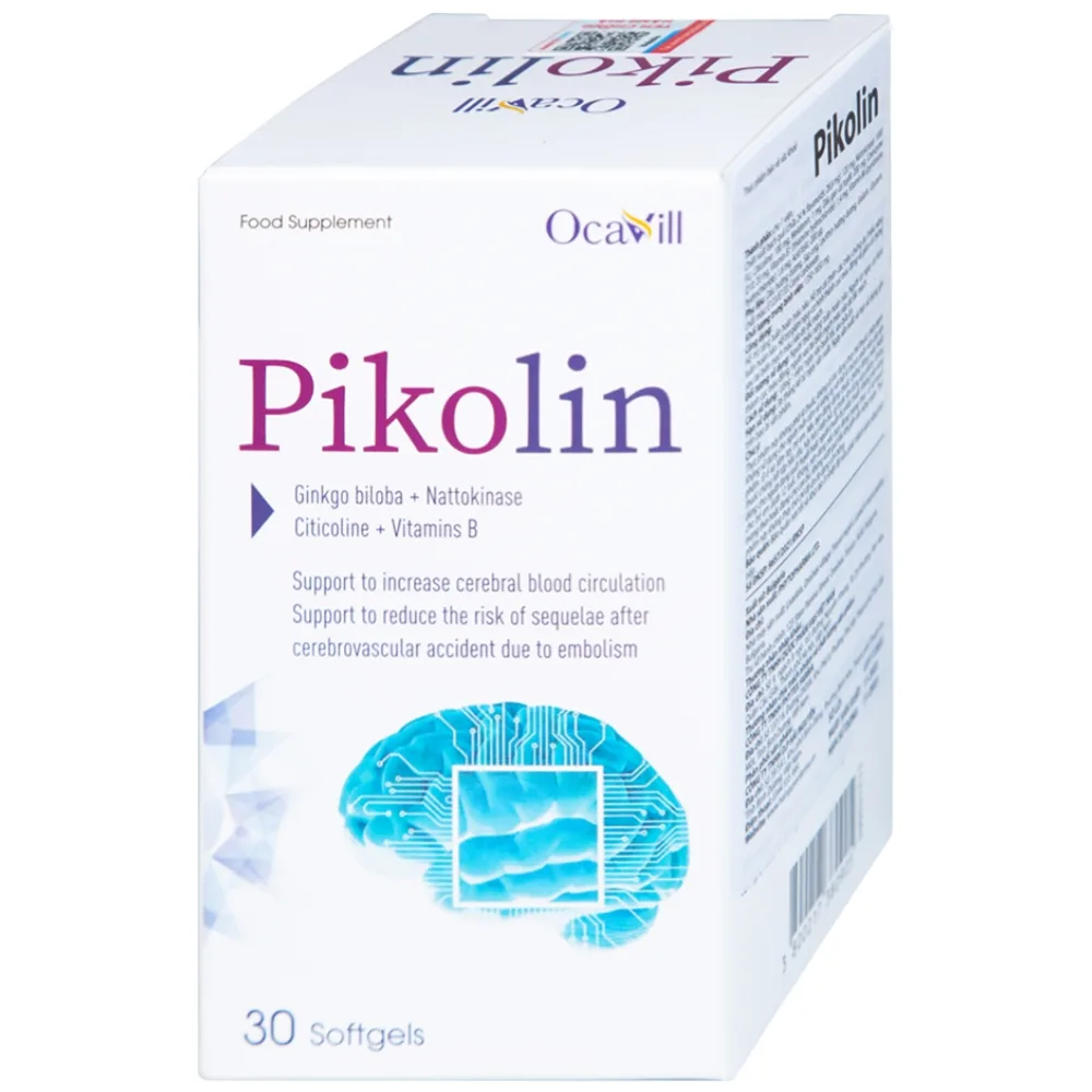 Hình ảnh Viên uống Pikolin Ocavill hỗ trợ tăng tuần hoàn máu não (30 viên)