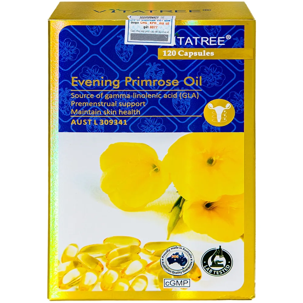 Hình ảnh Viên uống Evening Primrose Oil Vitatree hỗ trợ giảm triệu chứng của tiền kinh nguyệt (120 viên)