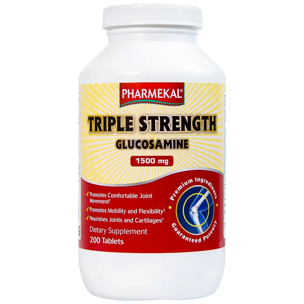 Hình ảnh Viên uống Triple Strength Glucosamine 1500mg Pharmekal bổ sung dưỡng chất cho khớp (200 viên)