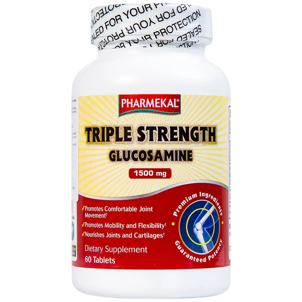 Hình ảnh Viên uống Triple Strength Glucosamine 1500mg Pharmekal bổ sung dưỡng chất cho khớp (60 viên)