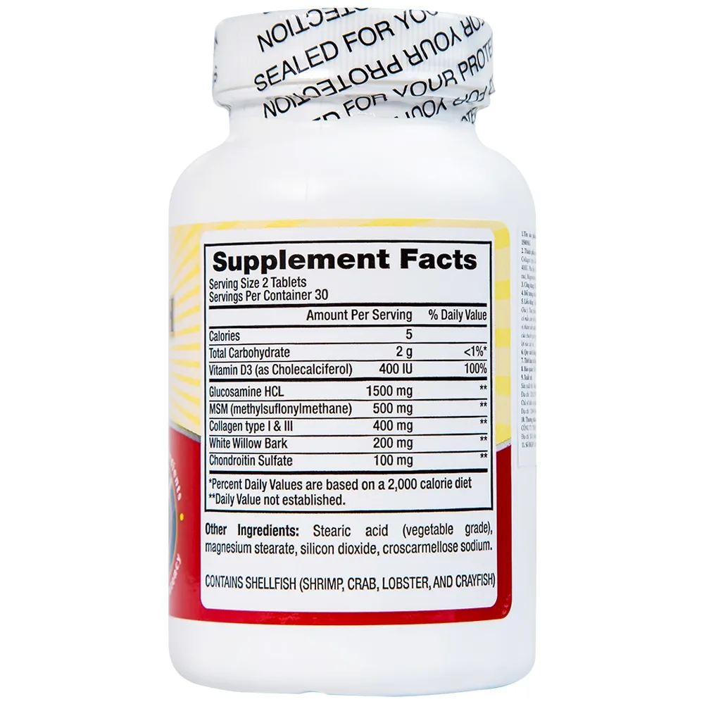 Hình ảnh Viên uống Triple Strength Glucosamine 1500mg Pharmekal bổ sung dưỡng chất cho khớp (60 viên)