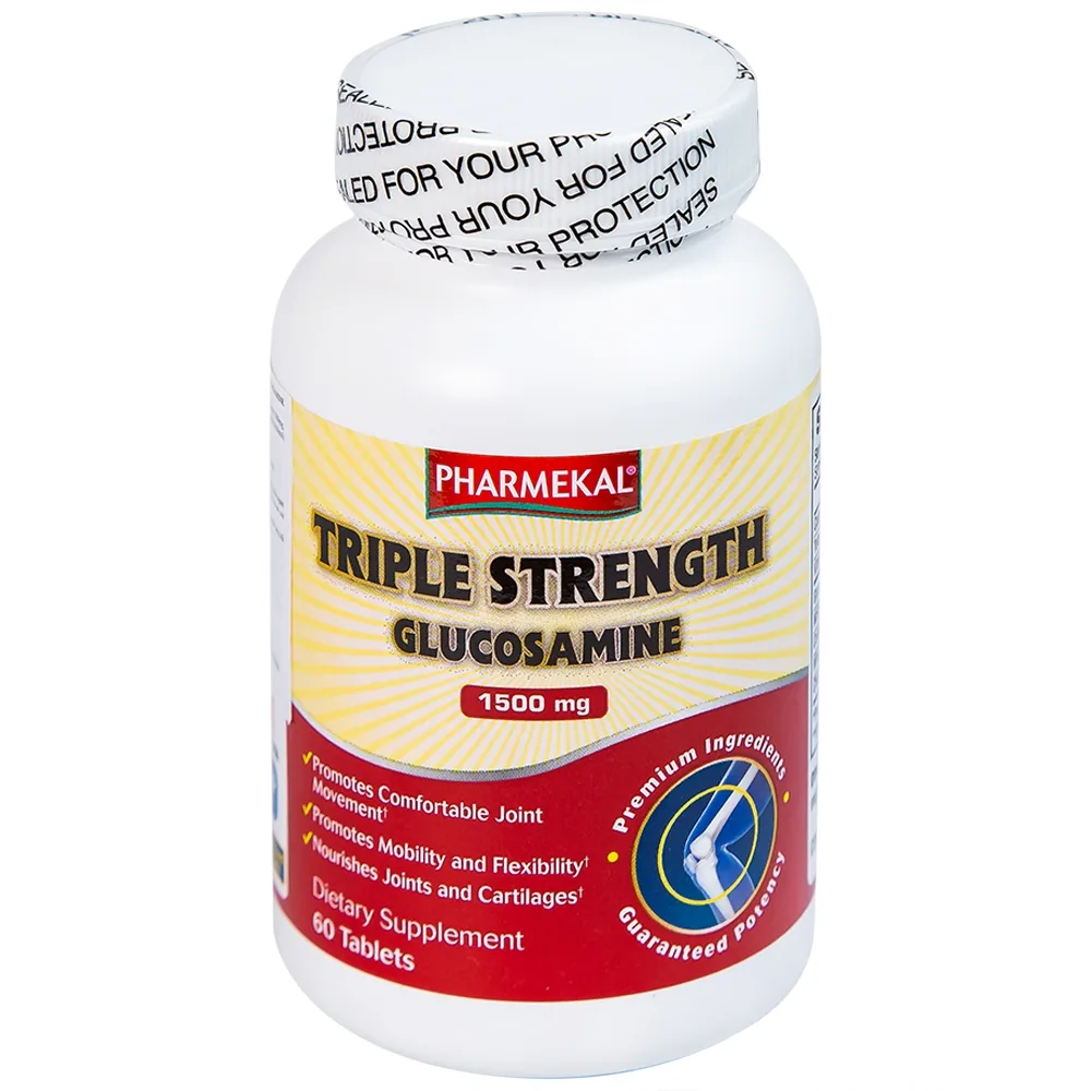 Hình ảnh Viên uống Triple Strength Glucosamine 1500mg Pharmekal bổ sung dưỡng chất cho khớp (60 viên)