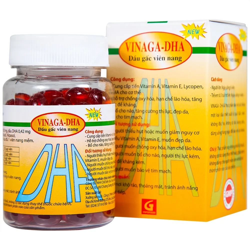 Hình ảnh Dầu gấc viên nang Vinaga giúp tăng cường chống oxy hóa (100 viên)