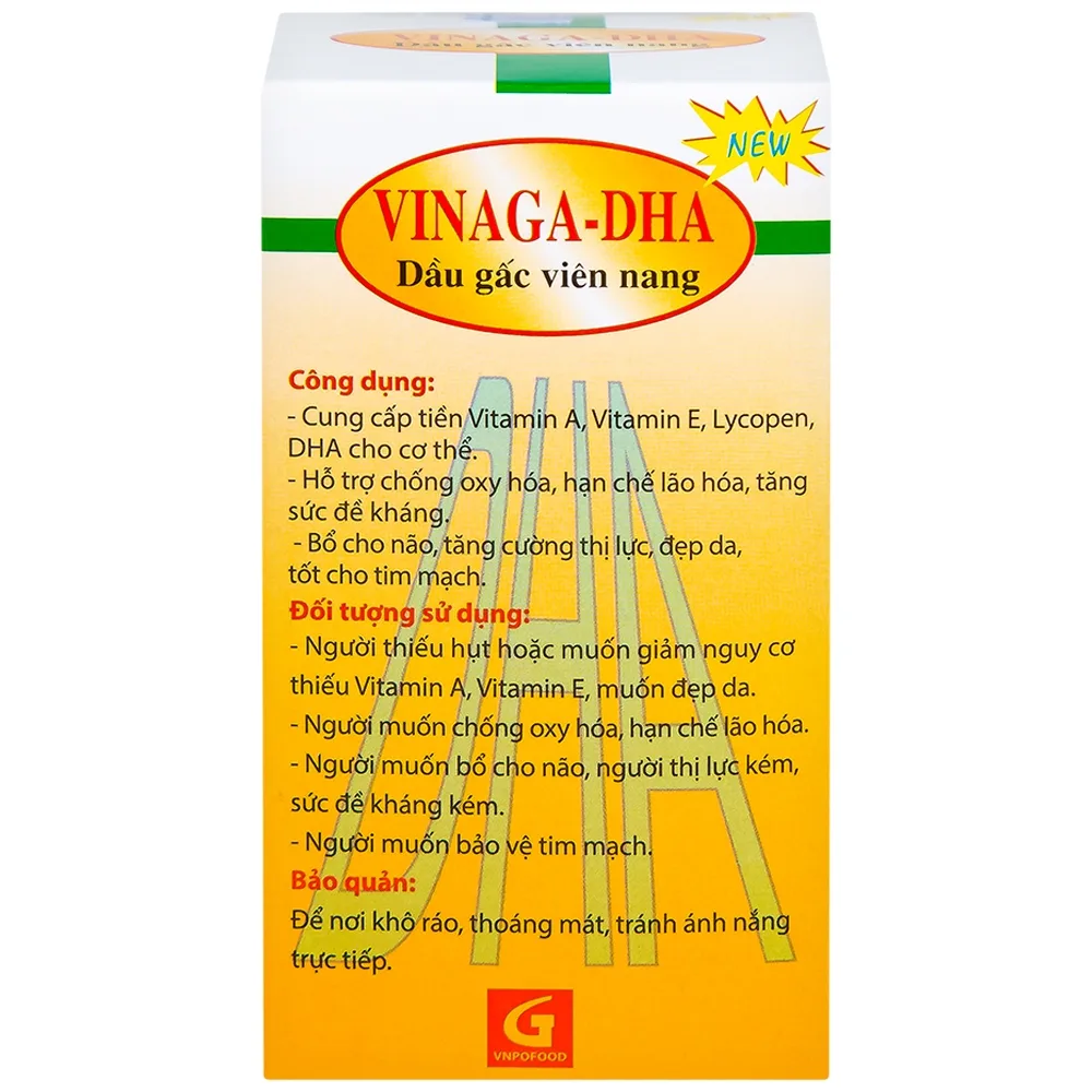 Hình ảnh Dầu gấc viên nang Vinaga giúp tăng cường chống oxy hóa (100 viên)