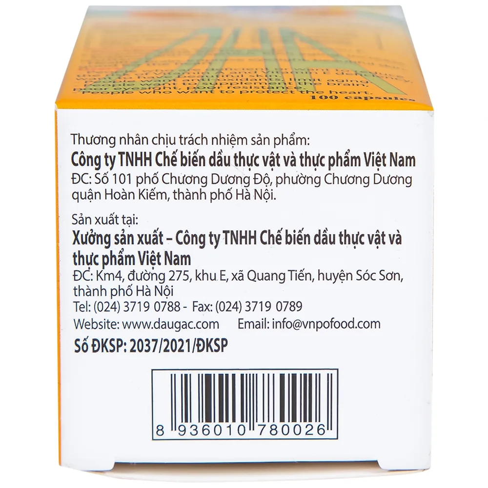 Hình ảnh Dầu gấc viên nang Vinaga giúp tăng cường chống oxy hóa (100 viên)
