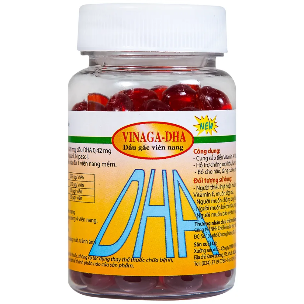 Hình ảnh Dầu gấc viên nang Vinaga giúp tăng cường chống oxy hóa (100 viên)