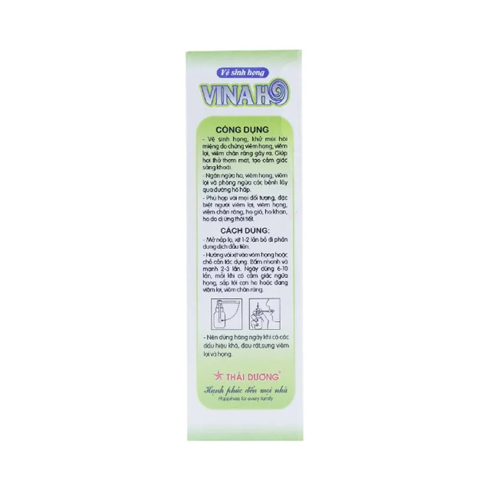 Hình ảnh Viên uống Vinaho Thái Dương bổ phế, hỗ trợ làm giảm các chứng ho (20ml)