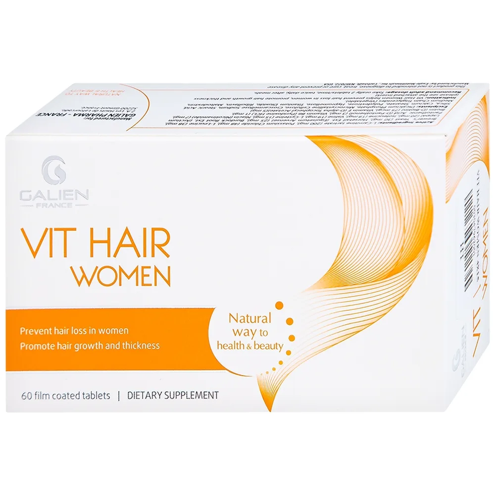 Hình ảnh Viên uống Vit Hair Women Galien hỗ trợ giảm rụng tóc dành cho nữ giới (4 vỉ x 15 viên)