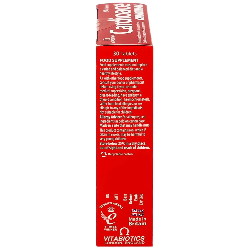 Hình ảnh Thực phẩm bảo vệ sức khoẻ Cardioace bổ sung vitamin và khoáng chất cần thiết (2 vỉ x 15 viên)