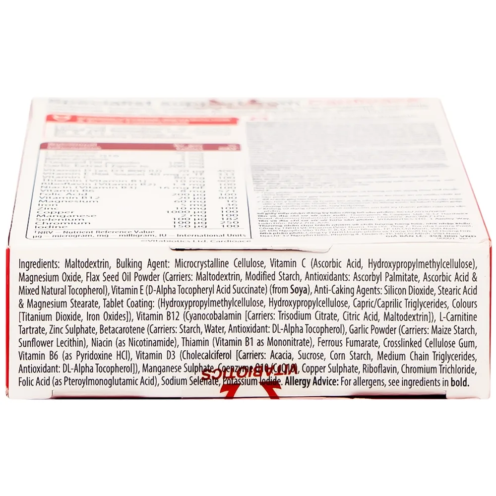 Hình ảnh Thực phẩm bảo vệ sức khoẻ Cardioace bổ sung vitamin và khoáng chất cần thiết (2 vỉ x 15 viên)