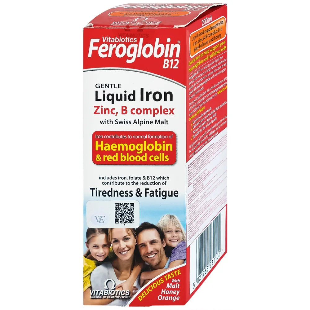 Hình ảnh Dung dịch Feroglobin B12 Vitabiotics hỗ trợ tăng khả năng tạo máu, tăng cường sức khỏe (200ml)