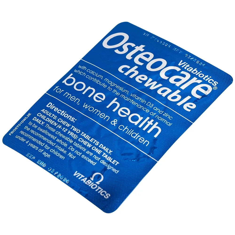 Hình ảnh Viên nén nhai Osteocare chewable Vitabiotics hỗ trợ duy trì xương chắc khoẻ (3 vỉ x 10 viên)