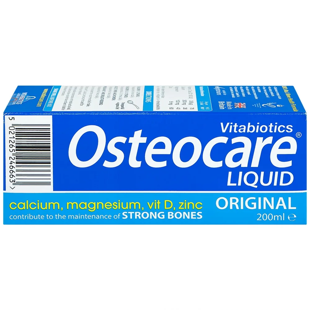 Hình ảnh Dung dịch Osteocare Liquid Vitabiotics bổ sung canxi, magiê, vitamin D, kẽm giúp xương chắc khỏe (200ml)