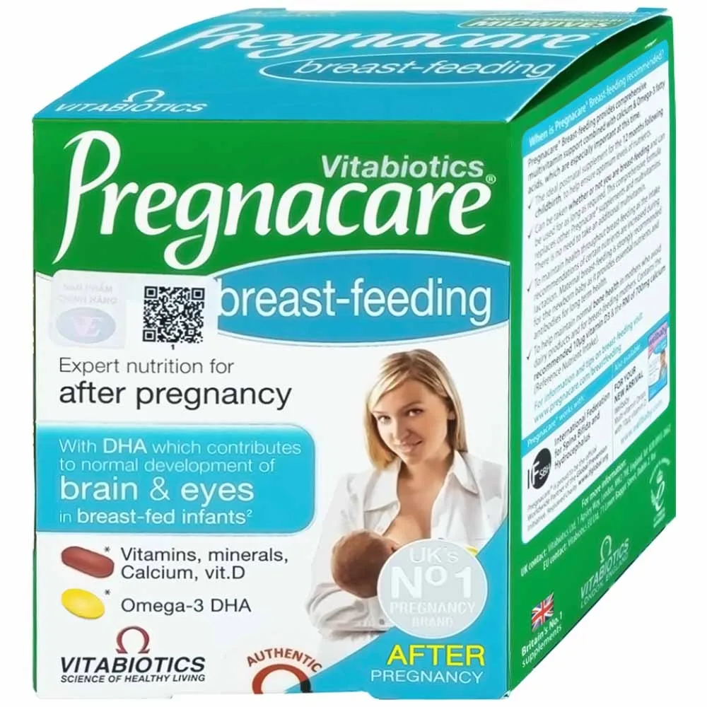 Hình ảnh Viên uống Pregnacare Breast Feeding Vitabiotics bổ sung vitamin và khoáng chất cho phụ nữ cho con bú (6 vỉ x 14 viên)