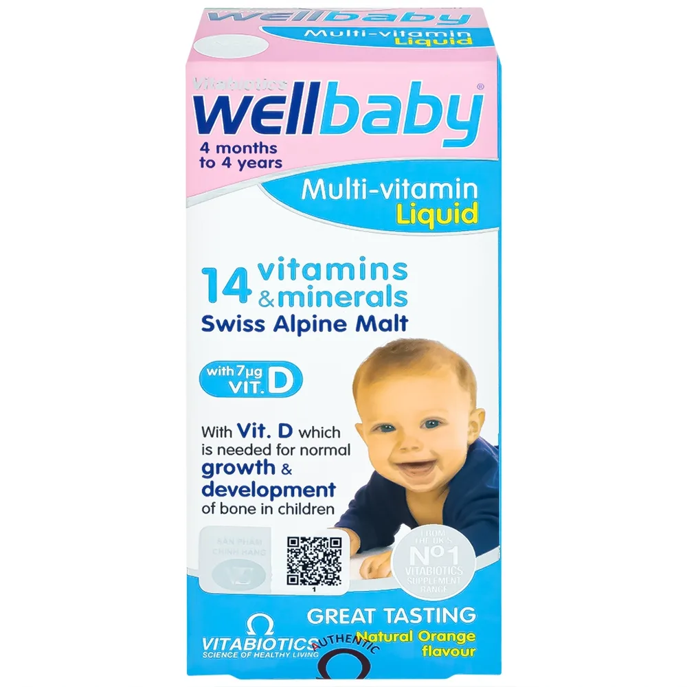 Hình ảnh Siro Wellbaby Multi-Vitamin Liquid Vitabiotics bổ sung vitamin và khoáng chất cho trẻ (150ml)