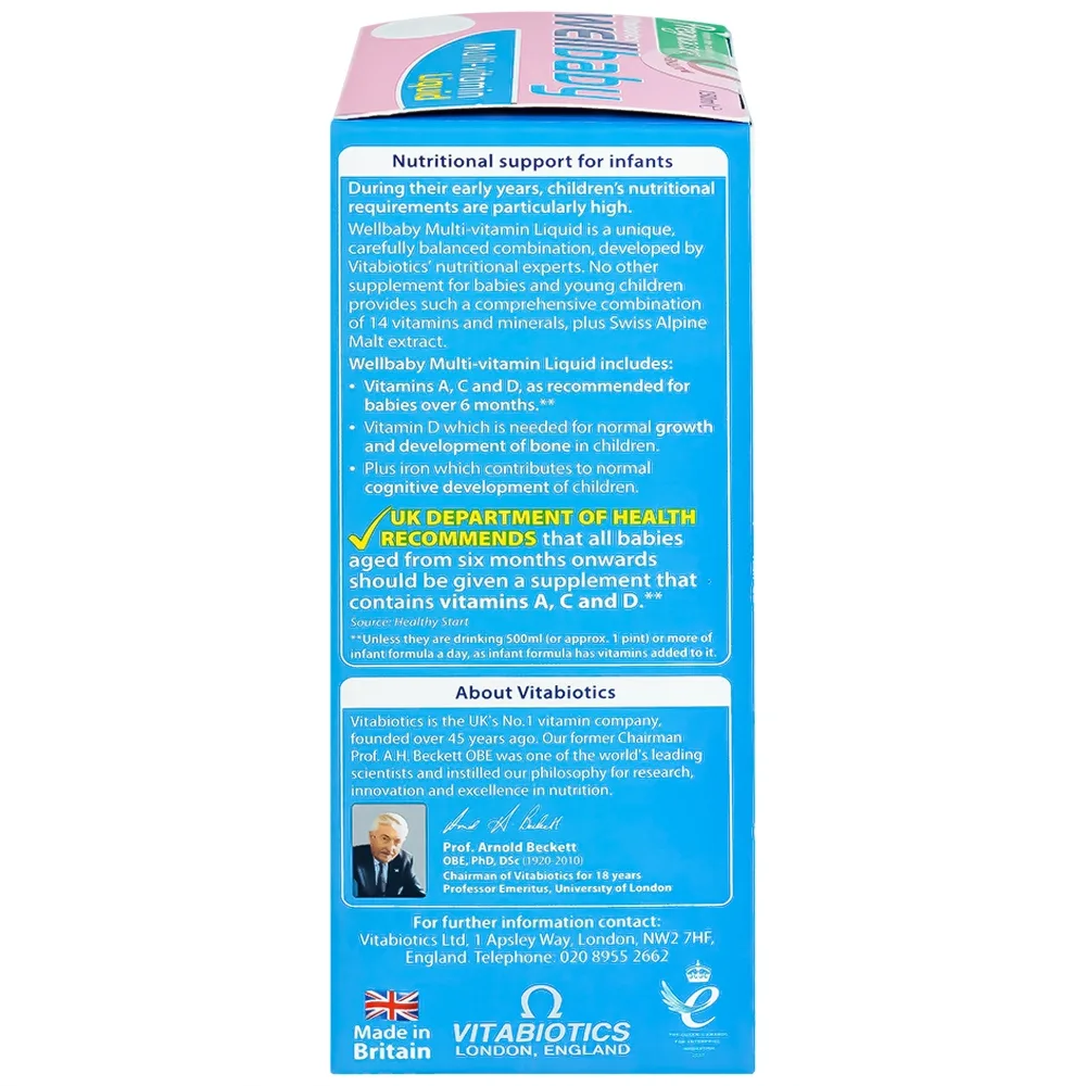 Hình ảnh Siro Wellbaby Multi-Vitamin Liquid Vitabiotics bổ sung vitamin và khoáng chất cho trẻ (150ml)