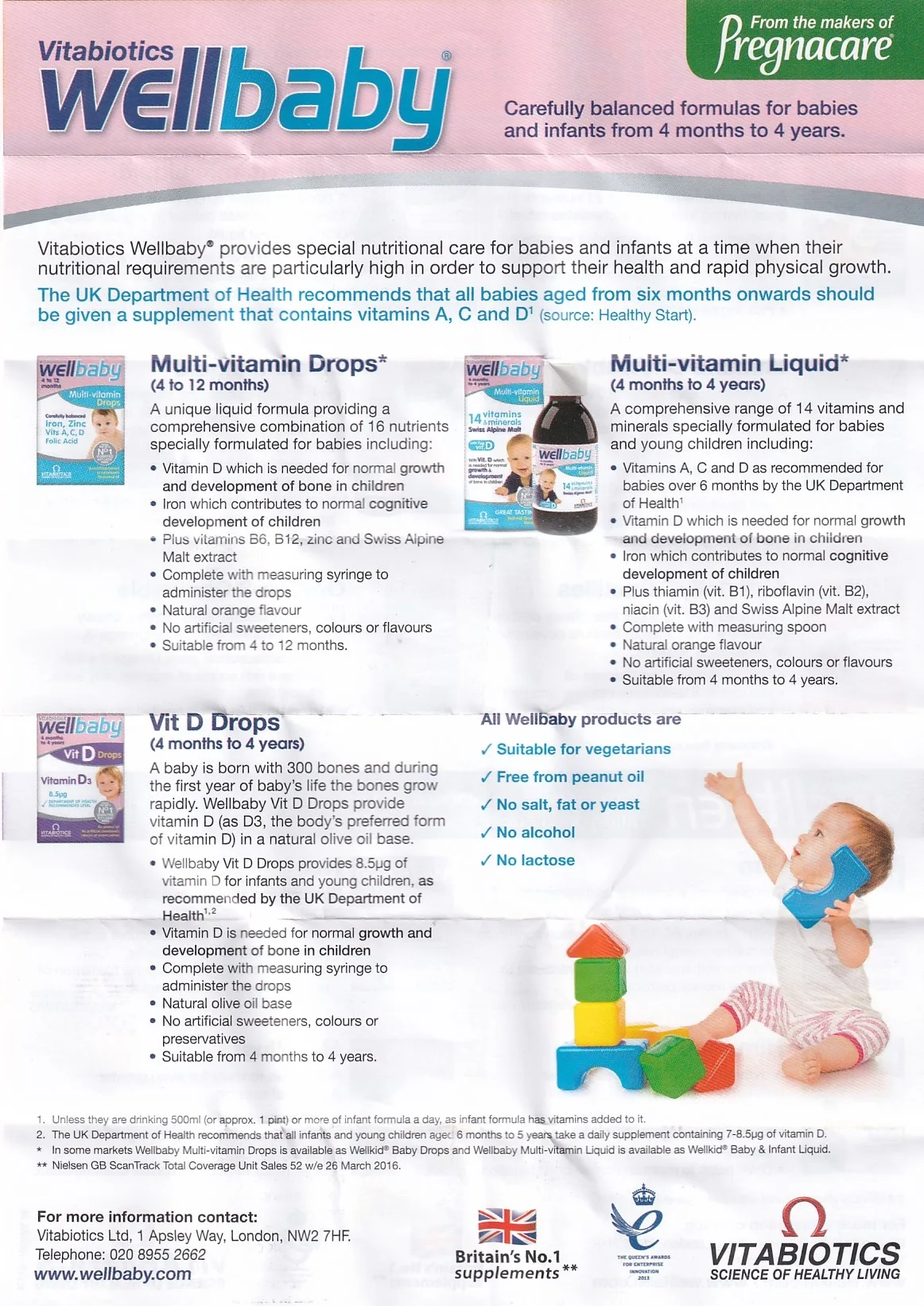 Hình ảnh Siro Wellbaby Multi-Vitamin Liquid Vitabiotics bổ sung vitamin và khoáng chất cho trẻ (150ml)