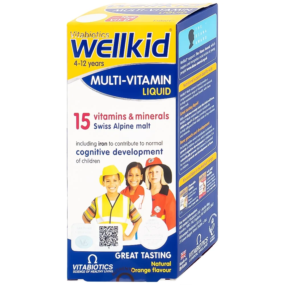 Hình ảnh Siro WellKid Multi-Vitamin Liquid bổ sung vitamin, khoáng chất cho trẻ em (150ml)