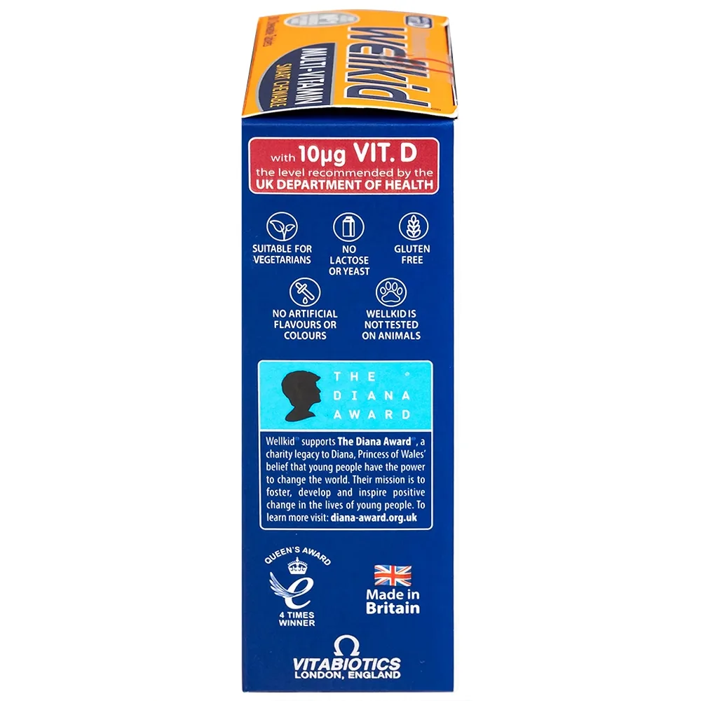 Hình ảnh Viên nhai Wellkid multi-vitamin smart chewable 4-12 years Vitabiotics tăng cường sức khỏe (3 vỉ x 10 viên)