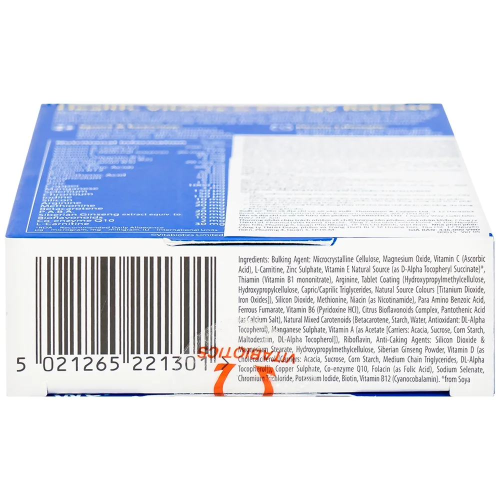 Hình ảnh Viên uống Wellman Original Vitabiotics bổ sung vitamin, khoáng chất, hỗ trợ tăng cường sức khỏe cho nam giới (2 vỉ x 15 viên)