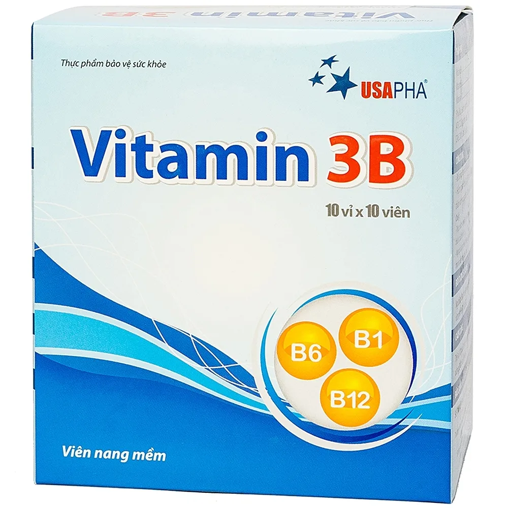 Hình ảnh Viên uống Vitamin 3B USAPHA bổ sung vitamin B cho cơ thể (10 vỉ x 10 viên)