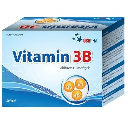 Hình ảnh Viên uống Vitamin 3B USAPHA bổ sung Vitamin B cho cơ thể (5 vỉ x 10 viên)