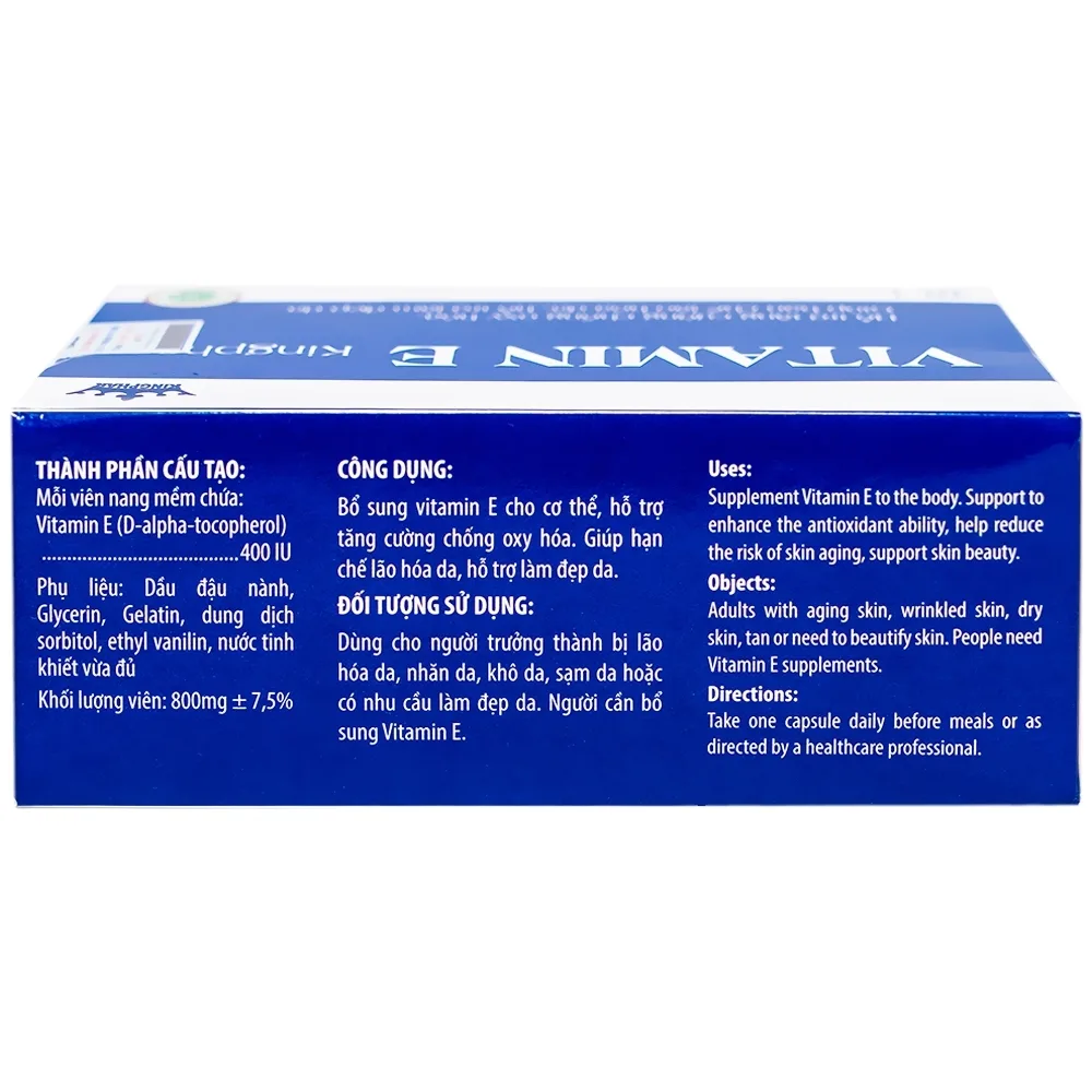 Hình ảnh Thực phẩm bảo vệ sức khỏe Vitamin E Kingphar
