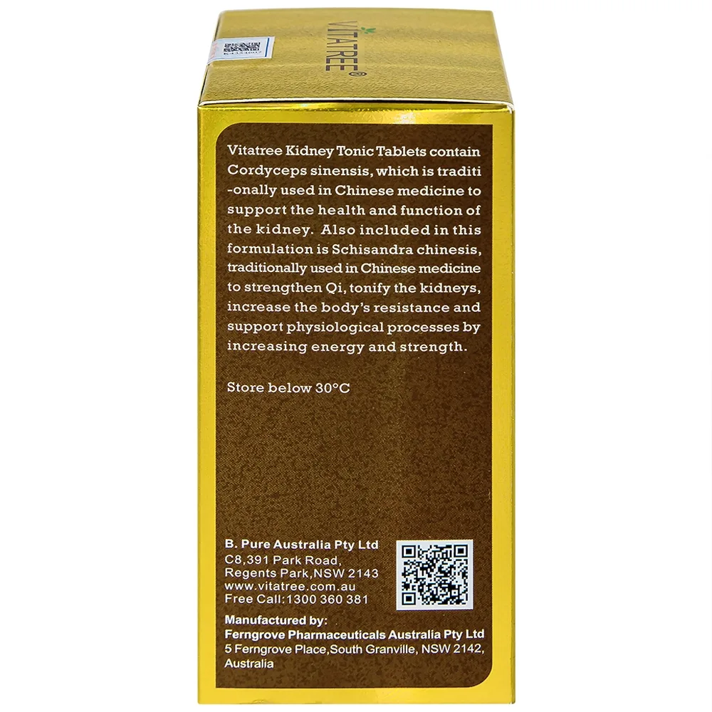 Hình ảnh Viên uống Vitatree Kidney Tonic hỗ trợ bổ thận, tăng cường chức năng thận (100 viên)