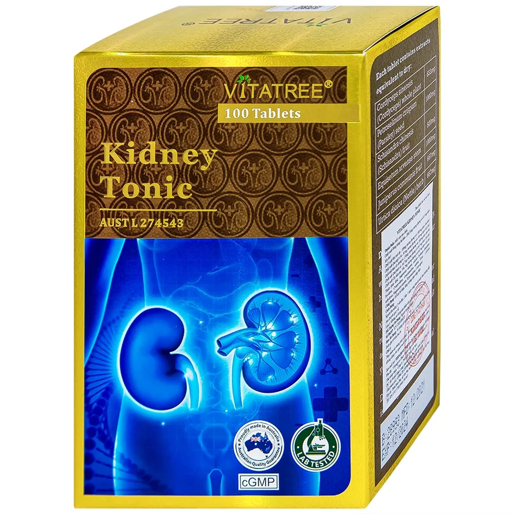 Hình ảnh Viên uống Vitatree Kidney Tonic hỗ trợ bổ thận, tăng cường chức năng thận (100 viên)