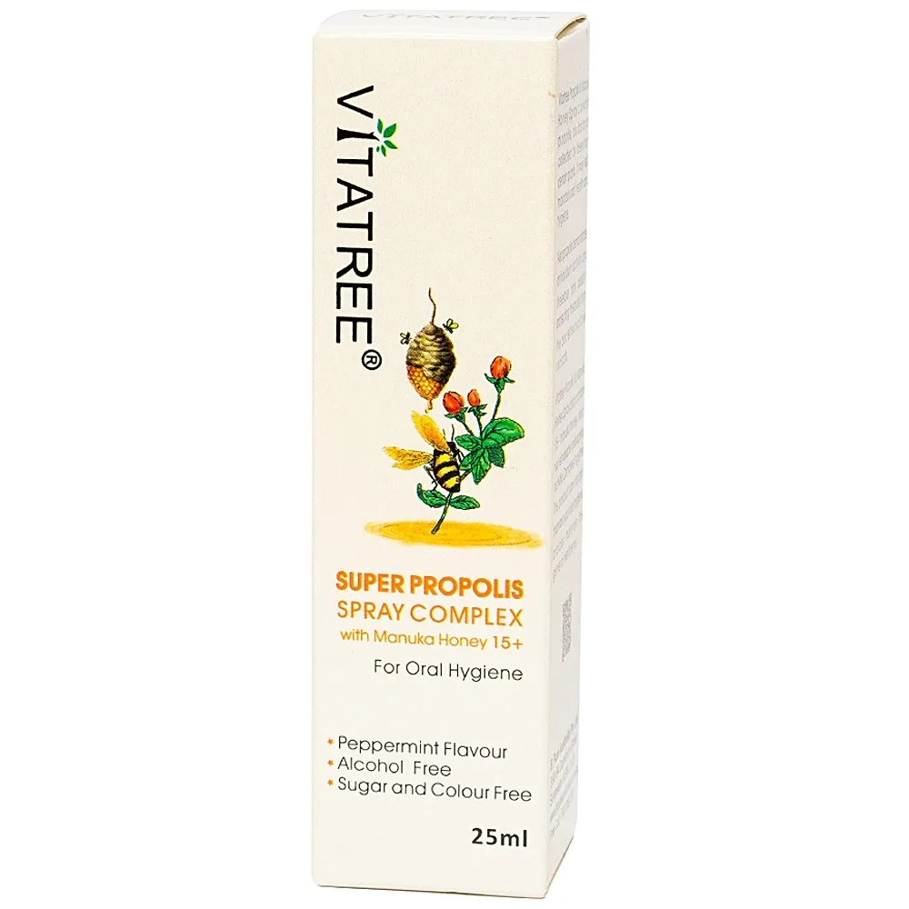 Hình ảnh Keo ong Super Propolis Spray Complex Vitatree chống oxy hóa, hỗ trợ bảo vệ cơ thể (25ml) 