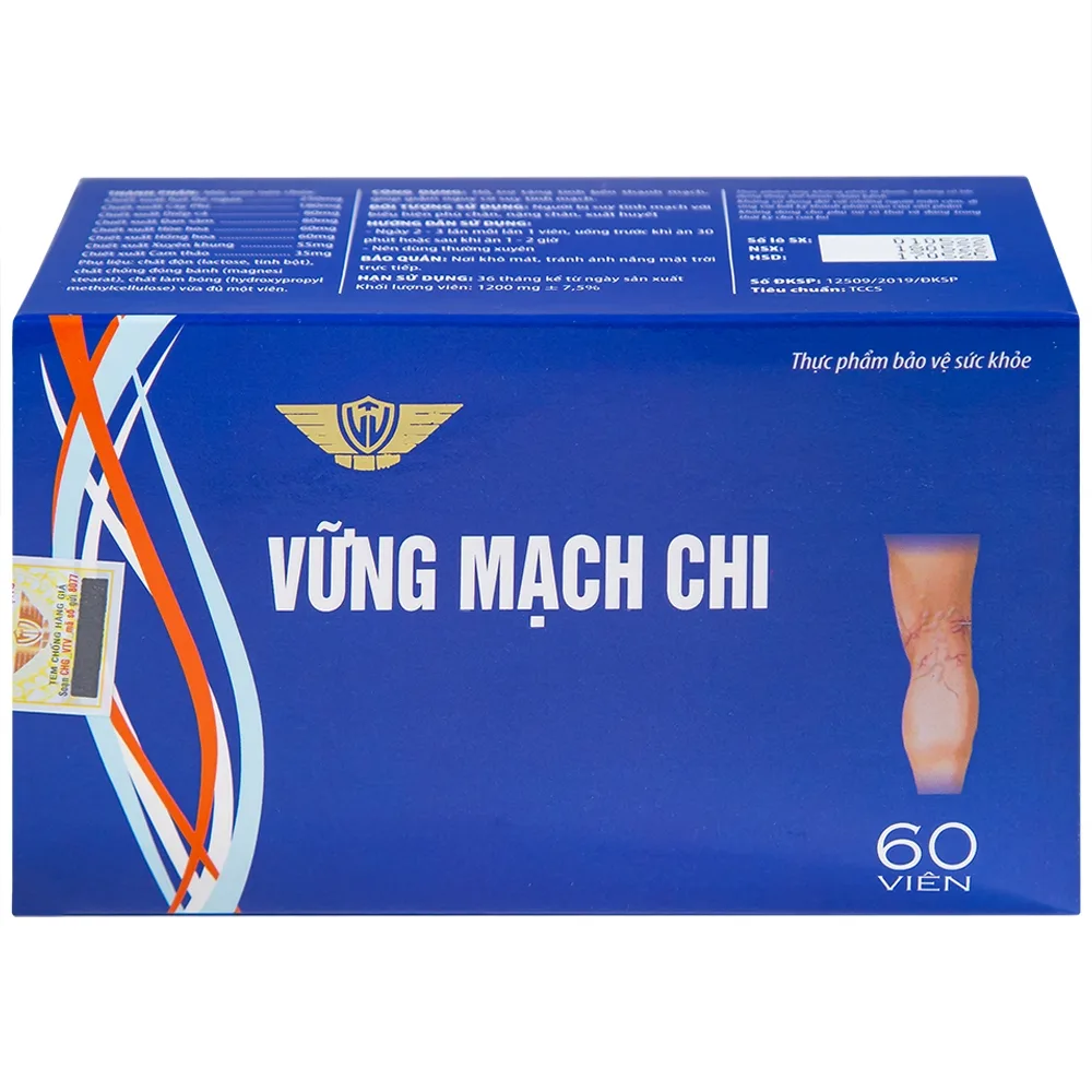 Hình ảnh Viên uống Vững Mạch Chi Kingphar hỗ trợ tăng tính bền thành mạch, giảm nguy cơ suy tĩnh mạch (6 vỉ x 10 viên)