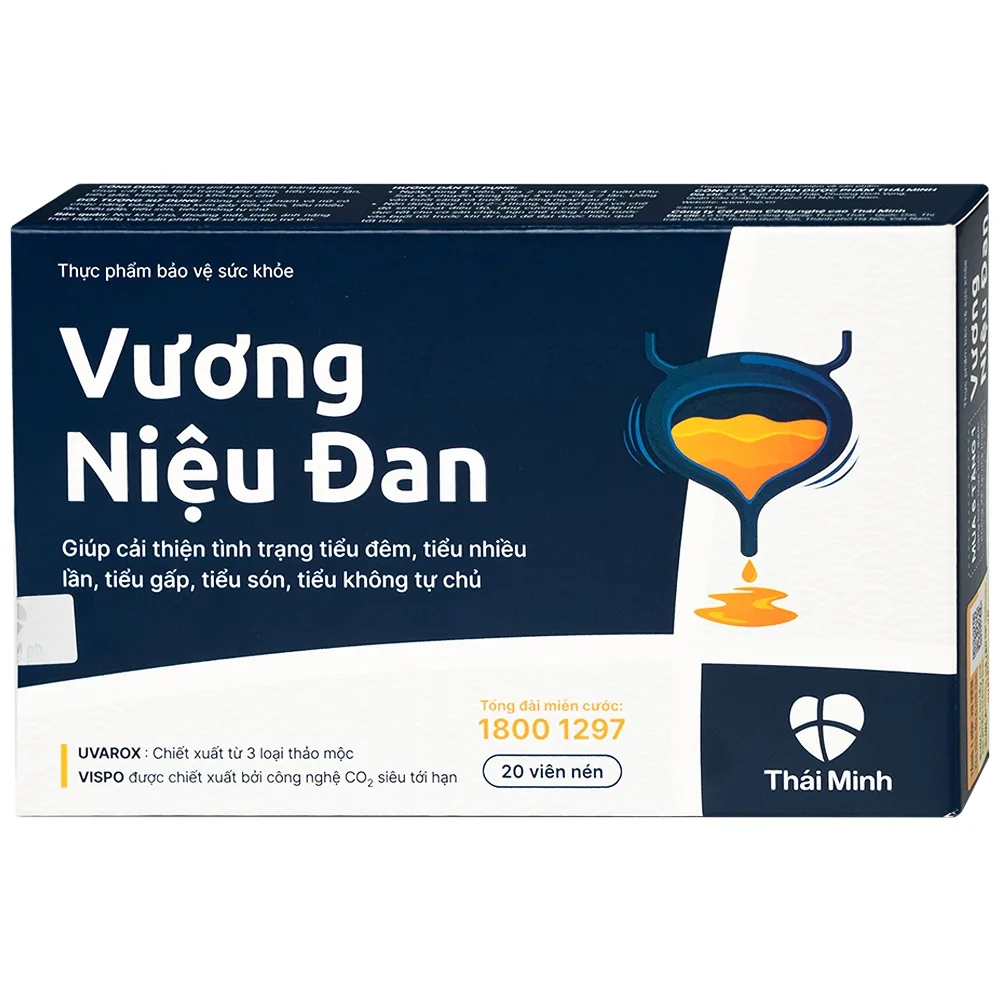Hình ảnh Viên nén Vương Niệu Đan Thái Minh hỗ trợ giảm tình trạng tiểu đêm, tiểu nhiều lần, tiểu gấp (20 viên)