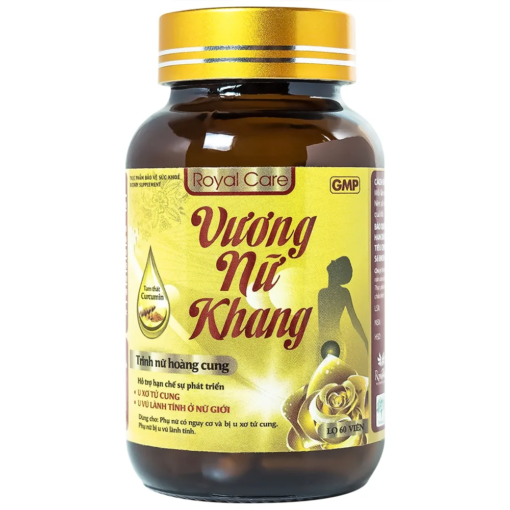 Hình ảnh Viên nang cứng Vương Nữ Khang Royal Care hỗ trợ hạn chế sự phát triển u xơ tử cung, u vú lành tính (60 viên)