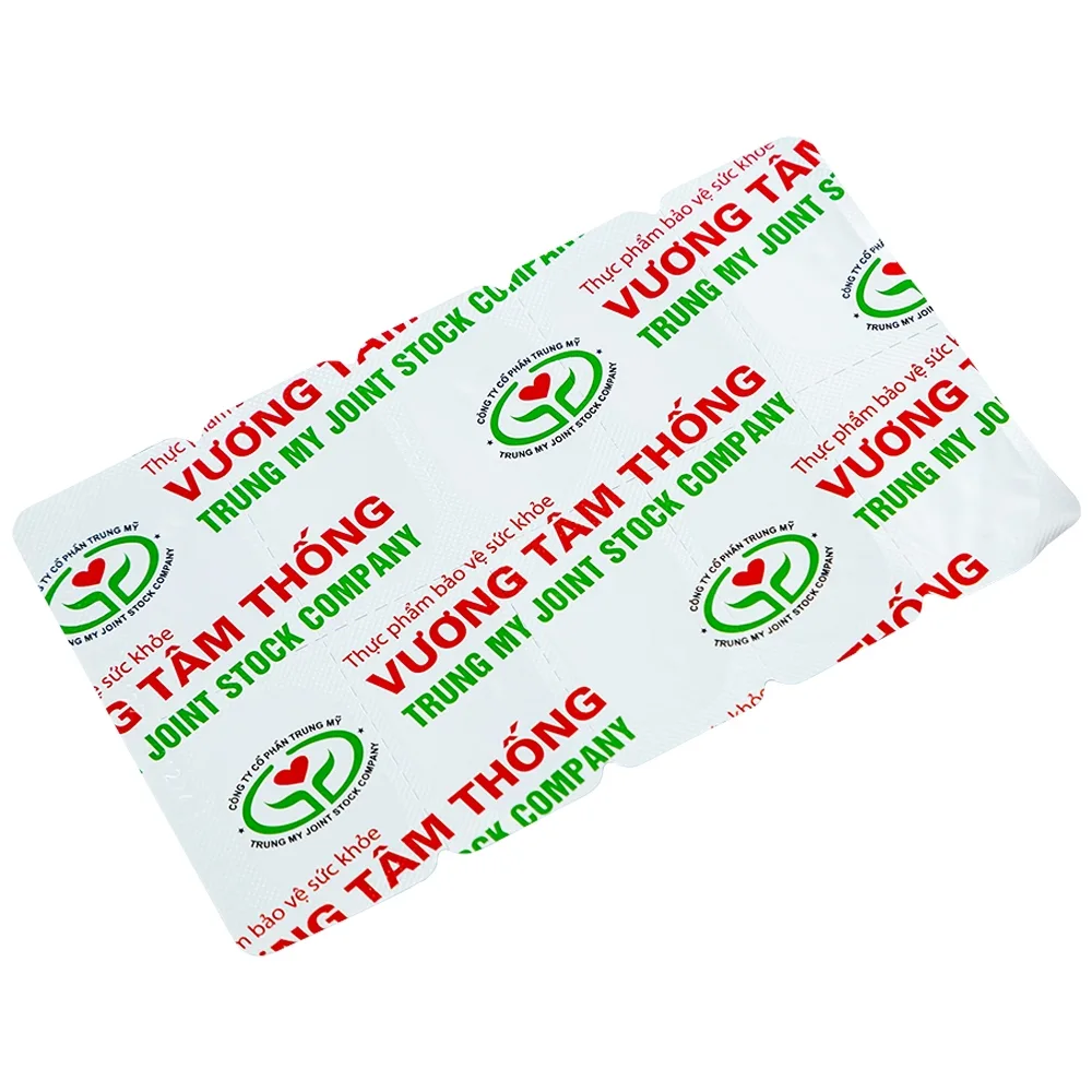 Hình ảnh Viên nén Vương Tâm Thống Hồng Bàng hạ lipid máu, giảm triệu chứng đau thắt ngực, khó thở (3 vỉ x 10 viên)