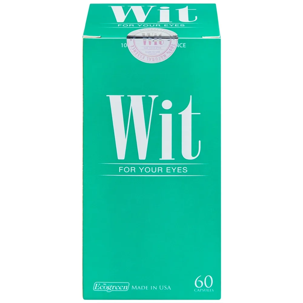 Hình ảnh Viên nang WIT For Your Eyes Ecogreen tăng cường thị lực, giảm mờ và nhòe mắt (60 viên)