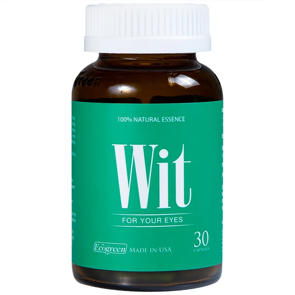 Hình ảnh Viên nang WIT For Your Eyes Ecogreen tăng cường thị lực, giảm mờ và nhòe mắt (30 viên)