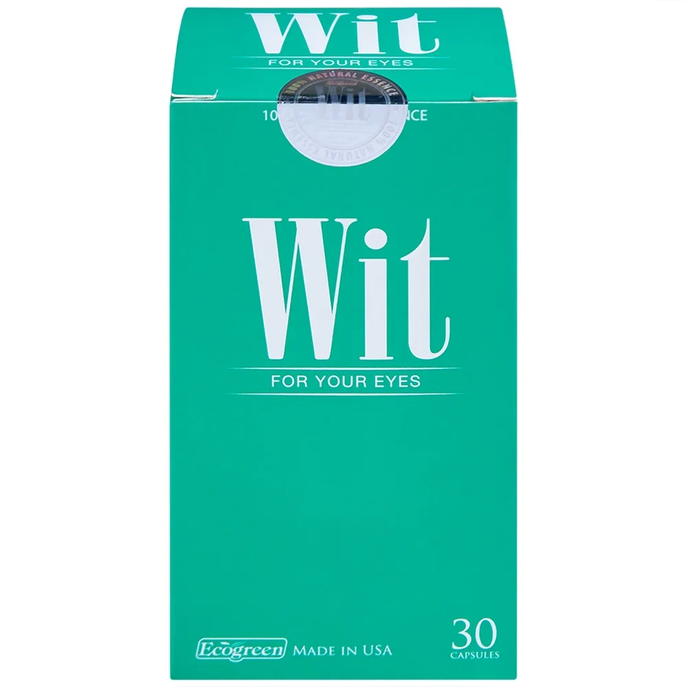 Hình ảnh Viên nang WIT For Your Eyes Ecogreen tăng cường thị lực, giảm mờ và nhòe mắt (30 viên)